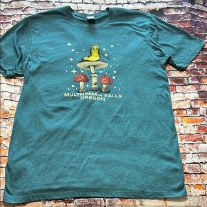 NWT Multnomah Falls Fungi Short Sleeve T Short Teal